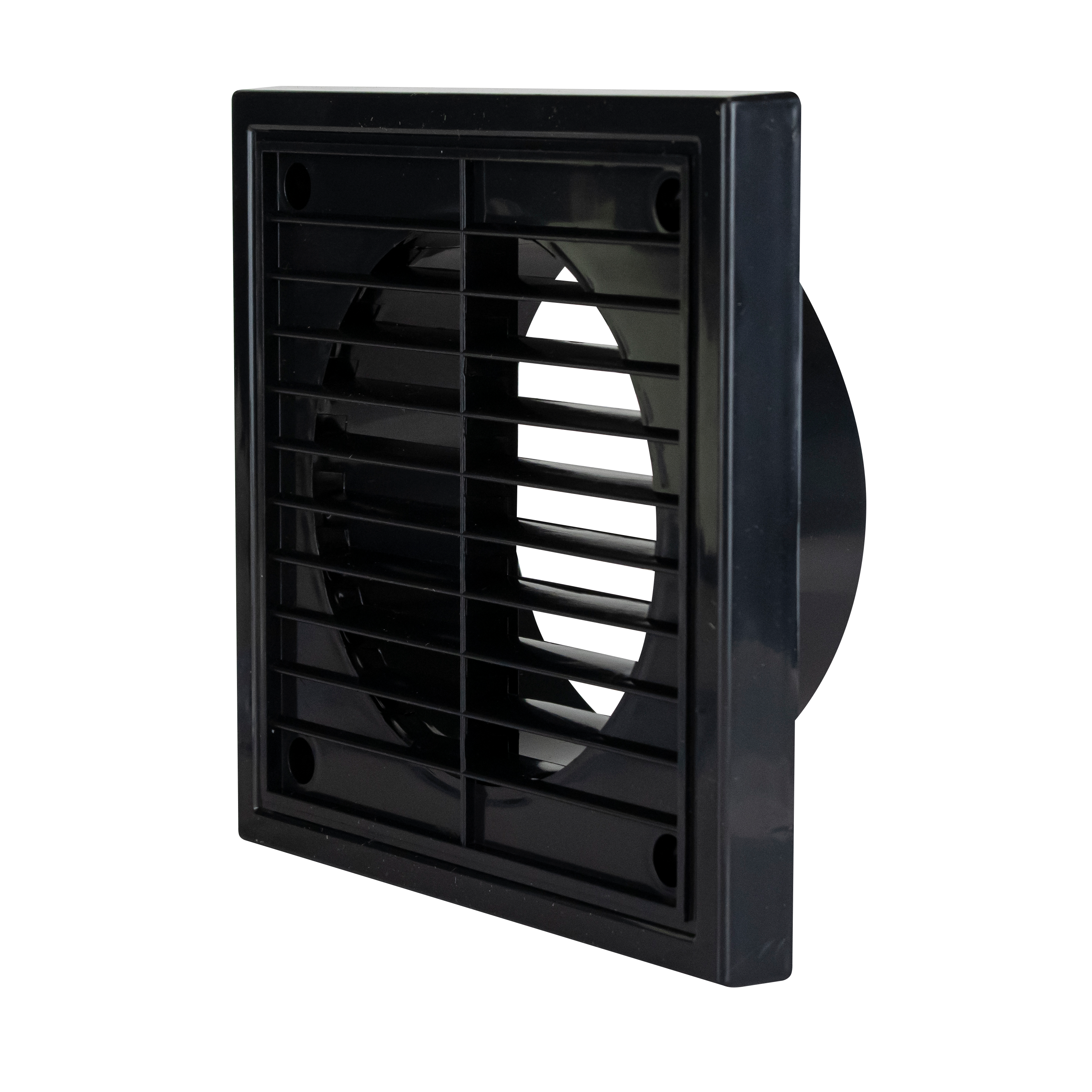 4" Louvre Fixed Grill Black